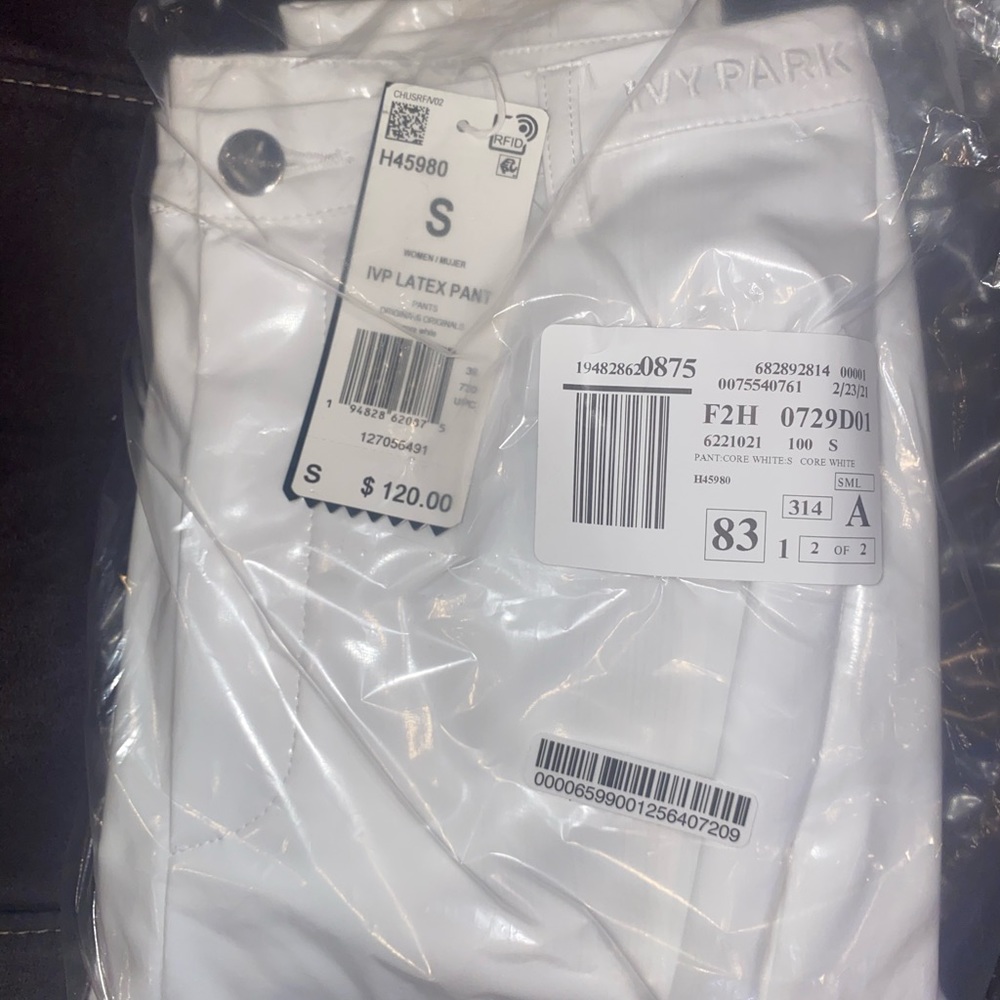 Ivy park white latex pants S